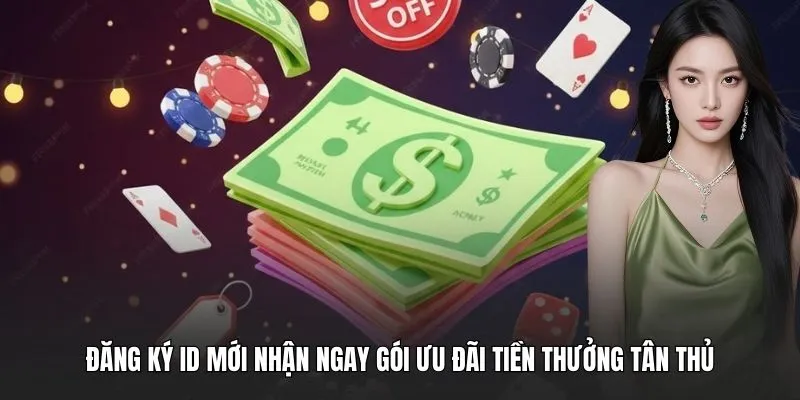 Đăng ký ID mới nhận ngay gói ưu đãi tiền thưởng tân thủ