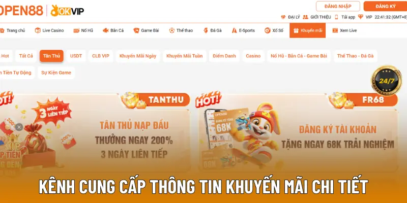 Kênh cung cấp thông tin khuyến mãi chi tiết